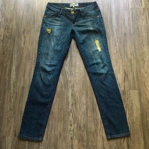 Dark wash ripped jeans